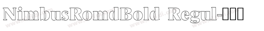 NimbusRomdBold Regul字体转换